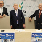 Julián Martínez, Pedro García Romera y López Santa Olalla, ayer, en  la presentación.-ECB