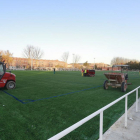 Imagen de las obras del campo de rugby de San Amaro.-RAÚL OCHOA