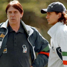 Cesare Maldini junto a su hijo Paolo.-