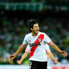 Pisculichi celebra un gol durante su etapa en River.-ECB