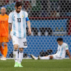 Messi, cabizbajo tras el primer gol-EFE