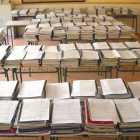 Libros de texto donados en uno de los centros adheridos al programa.-ECB