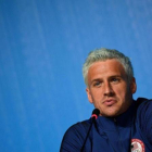 Ryan Lochte, durante la rueda de prensa que dio dos días antes de la inauguración de los Juegos de Río.-AFP / MARTIN BUREAU