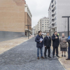 Responsables municipales y de la congregación visitaron la nueva calle.-ISRAEL L. MURILLO