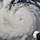 El huracán Florence, visto desde la Estación Espacial Internacional.-NASA