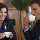 Pedro Sánchez y Anne Hidalgo desayunan en el Círculo de Bellas Artes de Madrid.-EFE