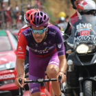 Jorge Cubero tira de la escapada, ayer.-PHOTOGOMEZSPORT