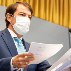 Alfonso Fernández Mañueco durante su comparecencia. ICAL