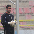 Imagend e Mikel Aurreko durante un entrenamiento en El Plantío.-RAÚL G. OCHOA