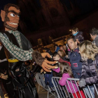 El Hombre Lobo, Frankestein y Drácula salieron a disfrutar del Carnaval. En la imagen falta la Momia, que también estaba.-SANTI OTERO