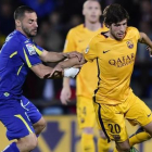 Medhi Lacen, durante un encuentro ante el Barça.-AFP / JAVIER SORIANO