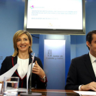 La consejera de Familia e Igualdad de Oportunidades, Alicia García, y el consejero de Fomento y Medio Ambiente, Juan Carlos Suárez-Quiñones, presentan los datos correspondientes a los tres años de funcionamiento del Sistema Integral de Apoyo a las familia-ICAL