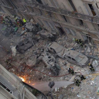 Vista general del lugar en el que tuvo lugar la explosión, en la calle de Trevise.-AFP
