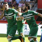 Diego Rico celebra un gol con el Leganés.-LALIGA