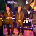 Manuel, Benjamín y Adolfo Pérez Pascuas junto a José Manuel Pérez.-L. V.