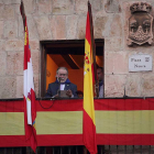 Benito del Castillo pronunció el pregón de apertura de las fiestas pozanas ante numerosos asistentes.-G. G.