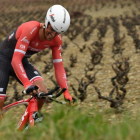Alberto Contador, en pleno esfuerzo.-PHILIPPE LOPEZ / AFP