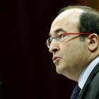El lider del PSC, Miquel Iceta, durante su intervención ante el pleno del Parlament de Cataluña-EFE