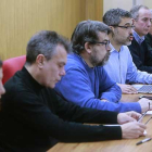 Los portavoces de la junta de personal de Sanidad expusieron ayer en Burgos sus reivindicaciones.-RAÚL G. OCHOA