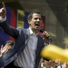 Juan Guaidó autoproclamado como presidente interino de Venezuela.-AP FERNANDO LLANO