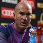 Zinedine Zidane, durante la rueda de prensa posterior al partido contrra el Bayern.-EDUARDO MUÑOZ / AP