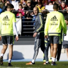 Zidane, durante su primer entrenamiento con el Real Madrid-DAVID CASTRO
