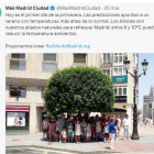 Imagen del tweet de Más Madrid con la foto tomada en Burgos.