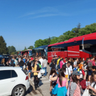 Una docena de autobuses salió a primera hora de hoy de la plaza de Santa Teresa cargados de jóvenes con destino al ITA Palencia 2022.