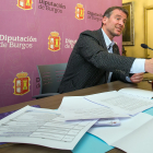 Borja Suárez, en su comparecencia en la Diputación.