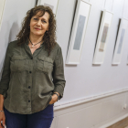 Blanca G. Báscones, en el Teatro Principal, con su exposición 'Dibujar al Natural'.