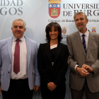 El rector junto a los nuevos decanos de las facultades de Humanidades y Educación.