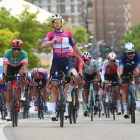 Imagen de la llegada a meta de la tercera etapa de la Vuelta a Burgos Femenina 2023