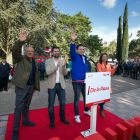 Ángel Olivares, Luis Tudanca, Daniel de la Rosa y Esther Peña, ayer en el parque Félix Rodríguez de la Fuente