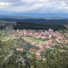 Vista de la localidad Hontoria del Pinar desde arriba
