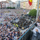 Pregón de las fiestas, Himno a Burgos, accidentado chupinazo y lanzamiento de la bota, Burgos está en fiestas.