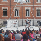 'Truca Circus', con Sopla!, en un momento de su actuación en el Palacio de la Isla.