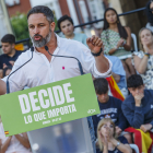 Santiago Abascal durante el mitin celebrado en la capital burgalesa.