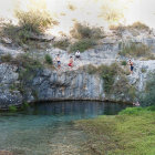 El Pozo Azul de Covanera, zona para bañistas y espeleobuceadores.