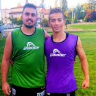 Adrián García y Juan Peña, en el primer entrenamiento en Aranda de Duero.