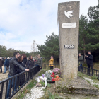El secretario general del PSOECyL, Luis Tudanca, asiste al Homenaje a las víctimas del franquismo en el Monte de la Pedraja, en Villafranca Montes de Oca