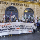 Protesta de trabajadores de escuelas infantiles.