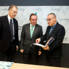 Miguel Ängel Benavente, Ramón Sobremonte e Íñigo Llarena presentaron el estudio de la situacion de las empresas en Burgos y la comparativa entre 2019 y 2022.