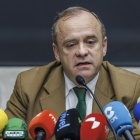 Fernando Martínez-Acitores (Vox), durante la rueda de prensa de balance de seis meses de mandato en el Ayuntamiento de Burrgos.