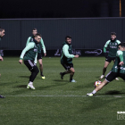 Imagen del primer entrenamiento del Burgos CF tras el parón navideño.