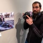 Diego Herrera, en la inauguración de su exposición 'Ucrania, la última guerra en Europa'.