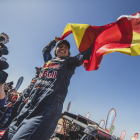 Cristina Gutierrez Herrero (ESP) for Red Bull Can-Am Factory Racing seen at the finish line stage 12 of Rally Dakar 2024 from YANBU to YANBU, Saudi Arabia on January 19, 2024. // Flavien Duhamel / Red Bull Content Pool // SI202401190189 // Usage for editorial use only //