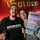 Gonzalo Navazo y Rosa Contreras, promotores del Notemofest, en el Golden Rock & Beer.