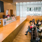 Un momento de la asamblea anual de Alcer Burgos, en el salón de actos del HUBU.