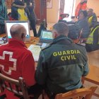 Centro de coordinación de la búsqueda en Pinilla de los Moros.