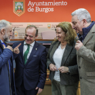 José Antonio López, Fernando Martínez-Acitores, Cristina Ayala y Carlos Niño, tras la rueda de prensa para anunciar la reorganización de funciones.